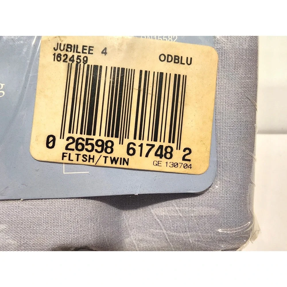 Vintage Jubilee Blue  Soft Percale Twin Flat Sheet  New in Package